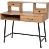 42-Inch Vanity Desk with Tabletop Shelf and 2 Drawers-Natural