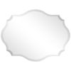 Modern Frameless 32 x 24 inch Scalloped Beveled Accent Bathroom Mirror