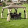 10 Feet x 10 Feet Awning Patio Screw-free Structure Canopy Tent