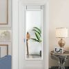 White Full Length Bedroom Mirror with Over the Door or Wall Mounted Design