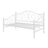 Twin White Metal Daybed with Scrolling Final Detailing - 400 lb Weight Limit