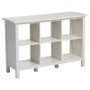 Adjustable Shelf 6-Cube Bookcase Storage Unit Sideboard in White