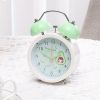 Candy-colored Night Light Alarm Clock Creative Fruit Alarm Clock Silent Student Bedside Cute Ornaments - Green (batteries Not Included)