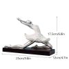 NORTHEUINS Resin Ballet Dancer Figurines for Interior Art Girl Statue Home Living Room Bedroom Entrance Display Decor Accessorie - C Silver