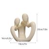 NORTHEUINS Ceramic Abstract Couple Statue European Figure Lover Figurines for Anniversary Collection Home Living Room Decoration - B
