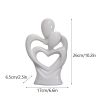 NORTHEUINS Ceramic Abstract Couple Statue European Figure Lover Figurines for Anniversary Collection Home Living Room Decoration - C