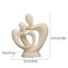 NORTHEUINS Ceramic Abstract Couple Statue European Figure Lover Figurines for Anniversary Collection Home Living Room Decoration - A