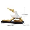 NORTHEUINS Resin Ballet Dancer Figurines for Interior Art Girl Statue Home Living Room Bedroom Entrance Display Decor Accessorie - C Golden