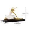 NORTHEUINS Resin Ballet Dancer Figurines for Interior Art Girl Statue Home Living Room Bedroom Entrance Display Decor Accessorie - D Golden