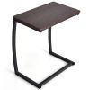 Steel Frame C-shaped Sofa Side End Table - Coffee