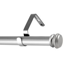 Curtain Rods for Windows 28 to 132 Inch Gold Curtain Rod 1 Inch Stainless Steel Rods with Adjustable Brackets - Sliver - 48