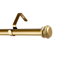 Curtain Rods for Windows 28 to 132 Inch Gold Curtain Rod 1 Inch Stainless Steel Rods with Adjustable Brackets - Gold - 72