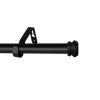 Curtain Rods for Windows 28 to 132 Inch Gold Curtain Rod 1 Inch Stainless Steel Rods with Adjustable Brackets - Black - 28