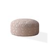 Indoor BUSTER Blush Round Zipper Pouf - Cover Only - 24in dia x 20in tall - as Pic