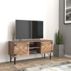 Loft Wood 2 Cupboards Vintage TV Stand - as Pic
