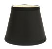 Slant Empire Hardback Lampshade with Uno Fitter, Black (with white lining) - as Pic