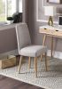 Taylor Chair With Natural Legs And Gray Fabric - as Pic