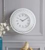 ACME Nysa Wall Clock in Mirrored & Faux Crystals 97045 - as Pic