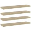 Bookshelf Boards 4 pcs Sonoma Oak 15.7"x3.9"x0.6" Engineered Wood - Brown