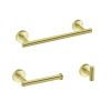 3-piece stainless steel bathroom towel rack set wall-mounted-gold - Default