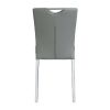 ACME Pagan Side Chair (Set-2) in Gray PU & Chrome Finish DN00741 - as Pic