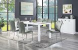 ACME Pagan Side Chair (Set-2) in Gray PU & Chrome Finish DN00741 - as Pic