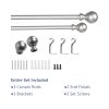 Curtain Rods for Windows 28 to 132 Inch Round Curtain Rod 1 Inch Stainless Steel Rods with Adjustable Brackets - Sliver - 28