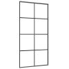 Sliding Door Black 40.4"x80.7" ESG Glass and Aluminum - Black