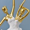 NORTHEUINS Resin Ballet Dancer Figurines for Interior Art Girl Statue Home Living Room Bedroom Entrance Display Decor Accessorie - D Silver
