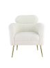 ACME Connock Accent Chair, White Faux Sherpa AC00124 - as Pic