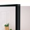 Interior Door Black 32.7"x79.3" Tempered Glass&Aluminum Slim - Black