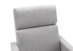 Modern Upholstered Rocker Nursery Chair Plush Seating Glider Swivel Recliner Chair, Gray - as Pic