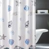Ocean PEVA Bathroom Waterproof Shower Curtain Bathroom Hanging Curtain Door Curtain, 71x71inch - Default