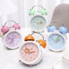 Candy-colored Night Light Alarm Clock Creative Fruit Alarm Clock Silent Student Bedside Cute Ornaments - Green (batteries Not Included)