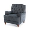 Butner Tufted Arm Chair - Navy - as Pic