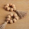 Better Homes & Garden Bead and Tassel Napkin Rings, Natural, 2.5"W x 6"L, 4 Pieces - Better Homes & Garden