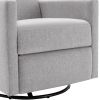 Modern Upholstered Rocker Nursery Chair Plush Seating Glider Swivel Recliner Chair, Gray - as Pic