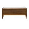 Accent Bench with Storage and Upholstered Cushion - as Pic