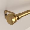 Curtain Rods for Windows 28 to 132 Inch Gold Curtain Rod 1 Inch Stainless Steel Rods with Adjustable Brackets - Gold - 72