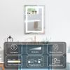Frameless Rectangular LED Light Bathroom Vanity Mirror - 20*28