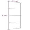 Sliding Door Frosted ESG Glass and Aluminum 40.4"x80.7" Black - Black