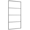 Sliding Door Frosted ESG Glass and Aluminum 40.4"x80.7" Black - Black