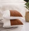 Vegan Leather Pillow Cover - Cotton