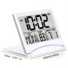 1pc, Foldable Digital Alarm Clock with Calendar, Temperature, and Battery Operation - Perfect for Bedroom, Living Room, and Office - 1pc