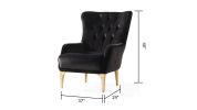 Lust Modern Style Chair in Black - as Pic