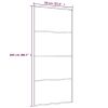 Sliding Door Frosted ESG Glass and Aluminum 35.4"x80.7" Black - Black