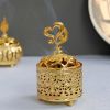 1pc Metal Incense Burner; Creative Incense Burner Holder; Desktop Decoration - Full Metal Pot Belly Incense Burner