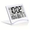 1pc, Foldable Digital Alarm Clock with Calendar, Temperature, and Battery Operation - Perfect for Bedroom, Living Room, and Office - 1pc
