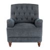 Butner Tufted Arm Chair - Navy - as Pic