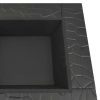 Garden Fire Pit with Poker 31.9"x31.9"x18.5" XXL Steel - Black